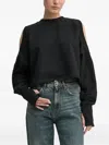 Hugo Boss Cold-shoulder Sweatshirt In Black