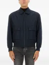 Hugo Boss Boss Men Bomber Jacket With Removable Lining In Blue