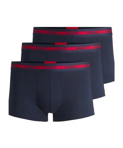 Hugo Boss Colorblock Print Boxer Briefs In Blue