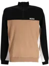 Hugo Boss Colour-block Sweatshirt In Black