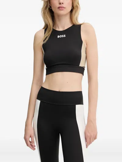 Hugo Boss Colour-block Tank Top In Black