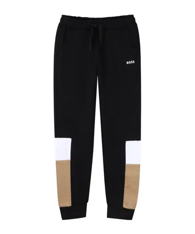 Hugo Boss Colourblock Jogger Pants In Black