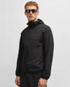 Hugo Boss Commuter Mens Hooded Jacket In Black