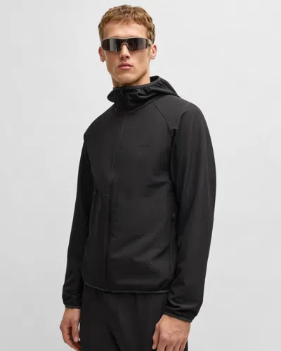Hugo Boss Commuter Mens Hooded Jacket In Black