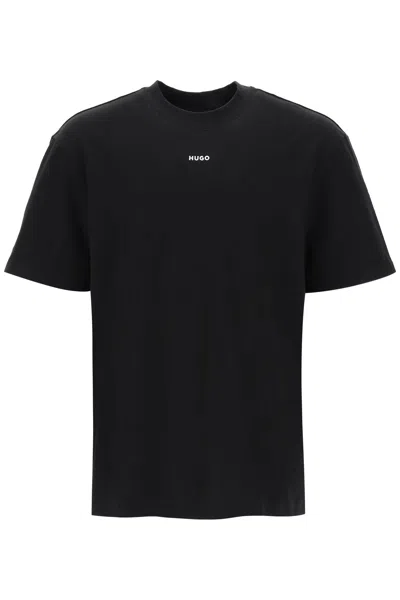 Hugo Boss Compact Cotton T-shirt In Black