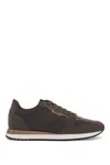 Hugo Boss Contemporary Breathable Dark Green Sneakers For Men In Green
