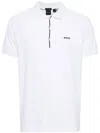 Hugo Boss Men's Paddy 2 Short Sleeve Stripe Placket Polo, White In 白色