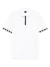 Hugo Boss Contrast Tipping Polo Shirt In White