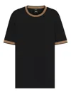 Hugo Boss Slim-fit Shirt In Dobby Cotton With Contrast Trims In Black