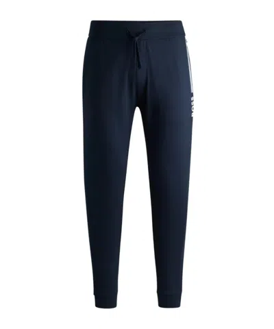 Hugo Boss Contrasting Logo Sweatpants In Black
