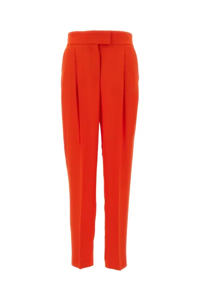 Hugo Boss Coral Acetate Blend Pant In Orange