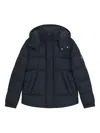 Hugo Boss Water-repellent Jacket With Monogram Jacquard In Blue