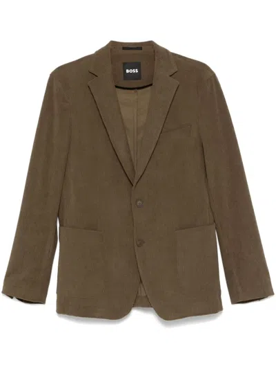 Hugo Boss Corduroy Blazer In Brown