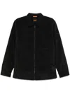 Hugo Boss Boss Sigmon Zip-up Shirt Jacket In Black