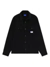 Hugo Boss Ekynone Oversized Long Sleeve Corduroy Button-front Shirt-jacket In Black