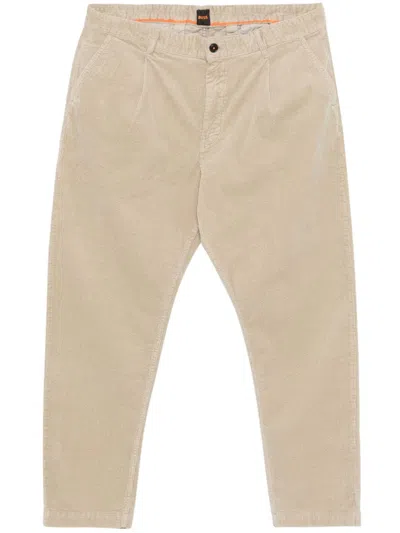 Hugo Boss Corduroy Trousers In Beige