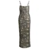 Hugo Boss Corset-bodice Dress With Gathered Mesh Overlay In Multi