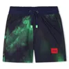 Hugo Boss Tie-dye Swim Shorts In Blue