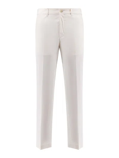 Hugo Boss Cotton And Silk Trousers In White