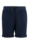 Hugo Boss Boss Slice Stretch Cotton Shorts In Blue