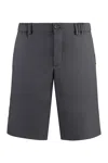 Hugo Boss Boss Cotton Bermuda Shorts In Grey