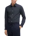 Hugo Boss Boss Roan Kent Button-up Shirt In Navy