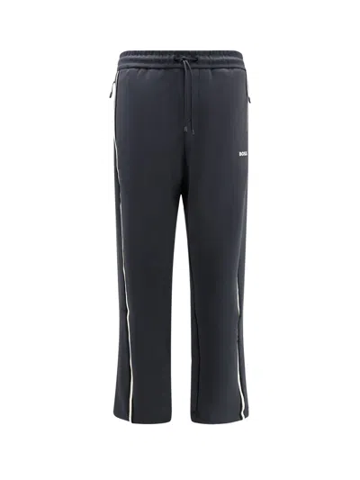 Hugo Boss Cotton Blend Jogger Trousers In Black