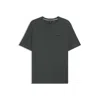 Hugo Boss Cotton-blend Pyjama T-shirt With Embroidered Logo In Gray