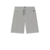 Hugo Boss Cotton-blend Shorts In Knitted Jacquard In Gray