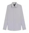 Hugo Boss Slim-fit Shirt In An Italian Cotton In Gray