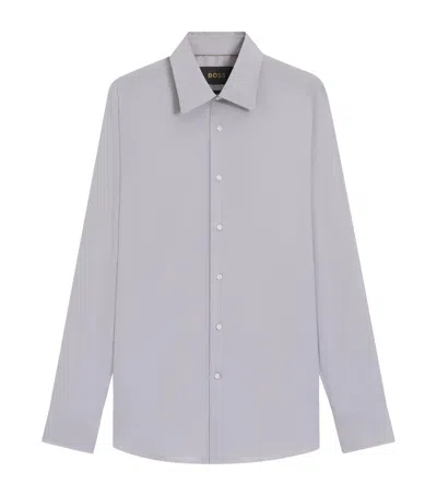 HUGO BOSS COTTON-BLEND SLIM-FIT SHIRT