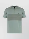 Hugo Boss Cotton Blend Sport Polo With Zip Collar In Multi