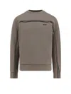 Hugo Boss Cotton Blend Sweatshirt In Gray