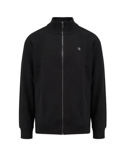 Hugo Boss Cotton Blend Sweatshirt In Black