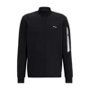 Hugo Boss Cotton-blend Sweatshirt With Hd Logo Print In Black