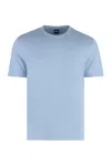 Hugo Boss Slim-fit T-shirt With Mercerized Cotton In Light Blue