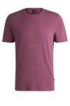 Hugo Boss Cotton-blend T-shirt With Bubble-jacquard Structure In Purple