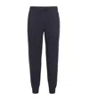 Hugo Boss Relaxed-fit Tracksuit Bottoms With Mirror-effect Logo In Navy