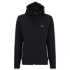 Hugo Boss Cotton-blend Zip-up Hoodie With Hd Logo Print In Black