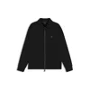 Hugo Boss Cotton-blend Zip-up Sweatshirt With Double B Monogram In Black