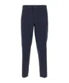Hugo Boss Cotton-blended Trousers In Blue
