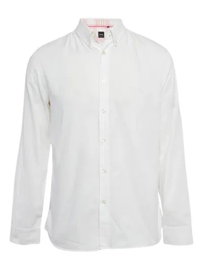 Pre-owned Hugo Boss Cotton Button Shirt In White