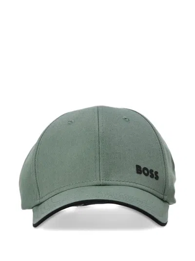 Hugo Boss Cotton Cap In Green