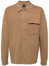 Hugo Boss Cotton Cardigan In Neutrals