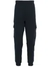 Hugo Boss Cotton Cargo Track Pants In 蓝色