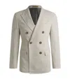 HUGO BOSS BOSS COTTON-CASHMERE DOUBLE-BREASTED SUIT JACKET