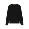 Hugo Boss Cotton-cashmere Regular-fit Sweater With Logo Patch In Black