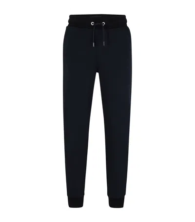 Hugo Boss Cotton-cashmere Sweatpants In Blue