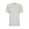 Hugo Boss Cotton-cashmere T-shirt With Mercerized Finish In Beige