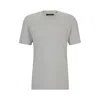 Hugo Boss Mercerised-cotton T-shirt In A Regular Fit In Grey